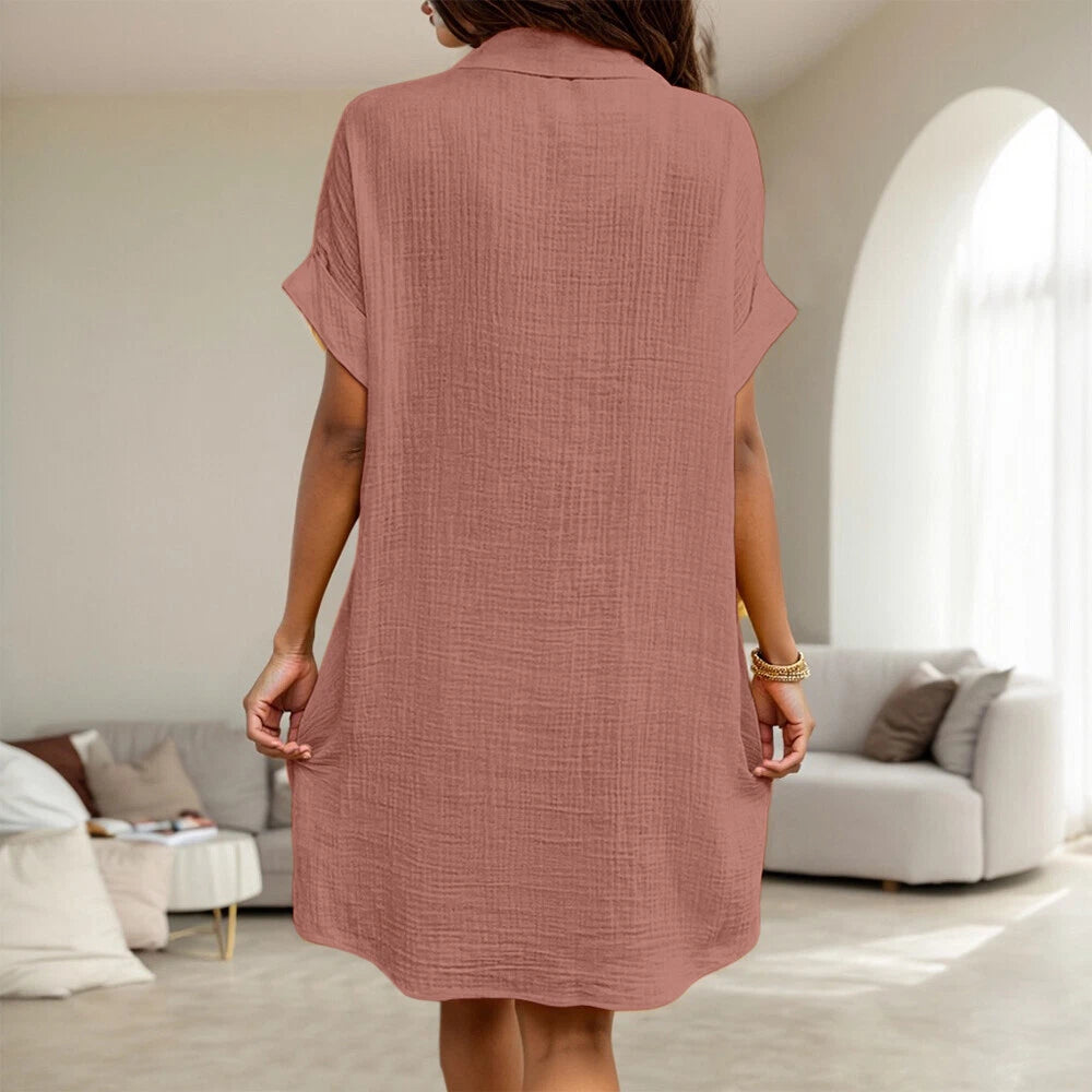 Hailey | Linen Shirt Dress – Vintage Style, Modern Comfort